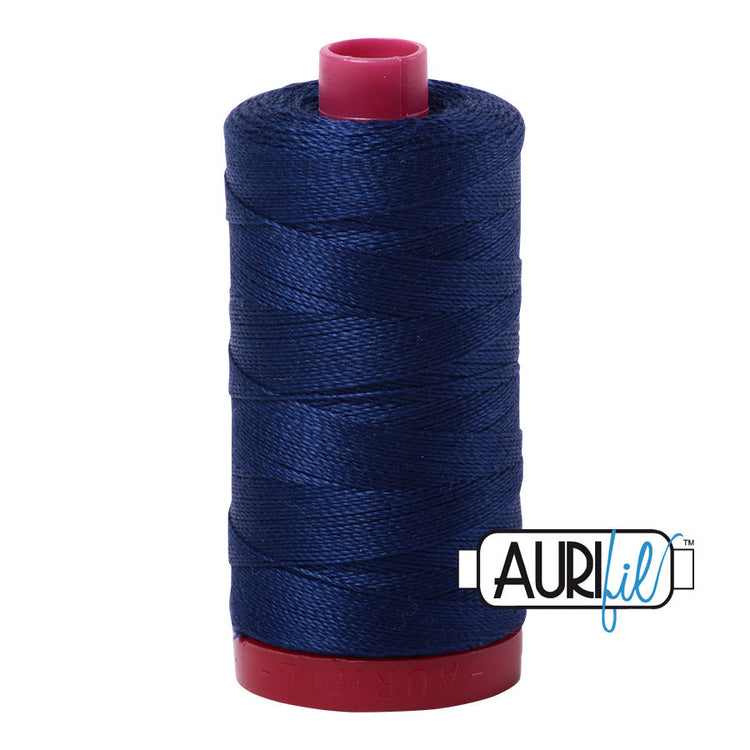2784 Dark Navy Aurifil Cotton 12 WT Large Spool