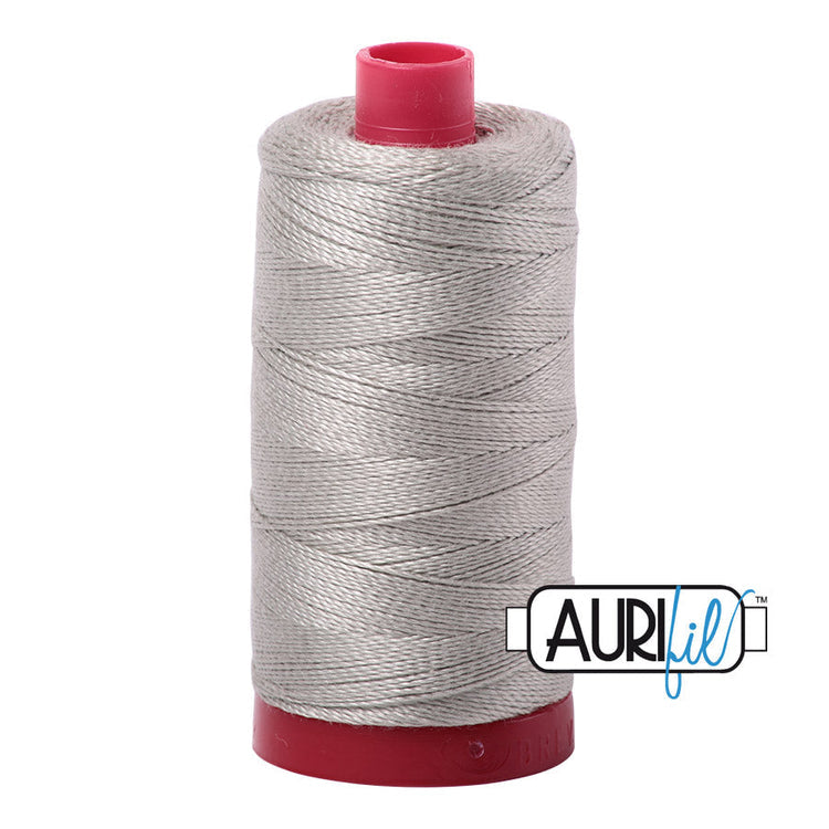 5021 Light Grey Aurifil Cotton 12 WT Large Spool