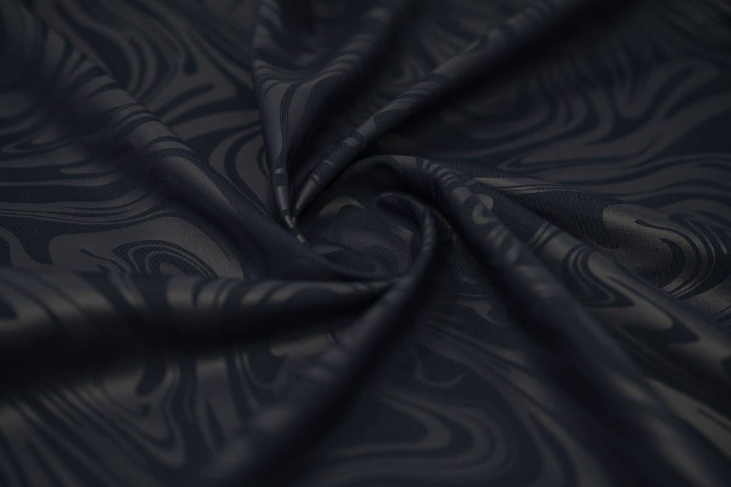 Marble Foil Printed Nylon Spandex Superflex Fabric | CDW