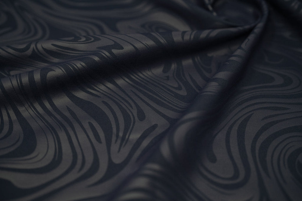Marble Foil Printed Nylon Spandex Superflex Fabric | CDW