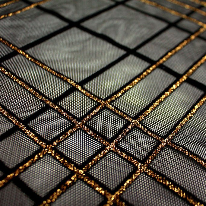 Mary Jane Glitter Stretch Mesh | CDW