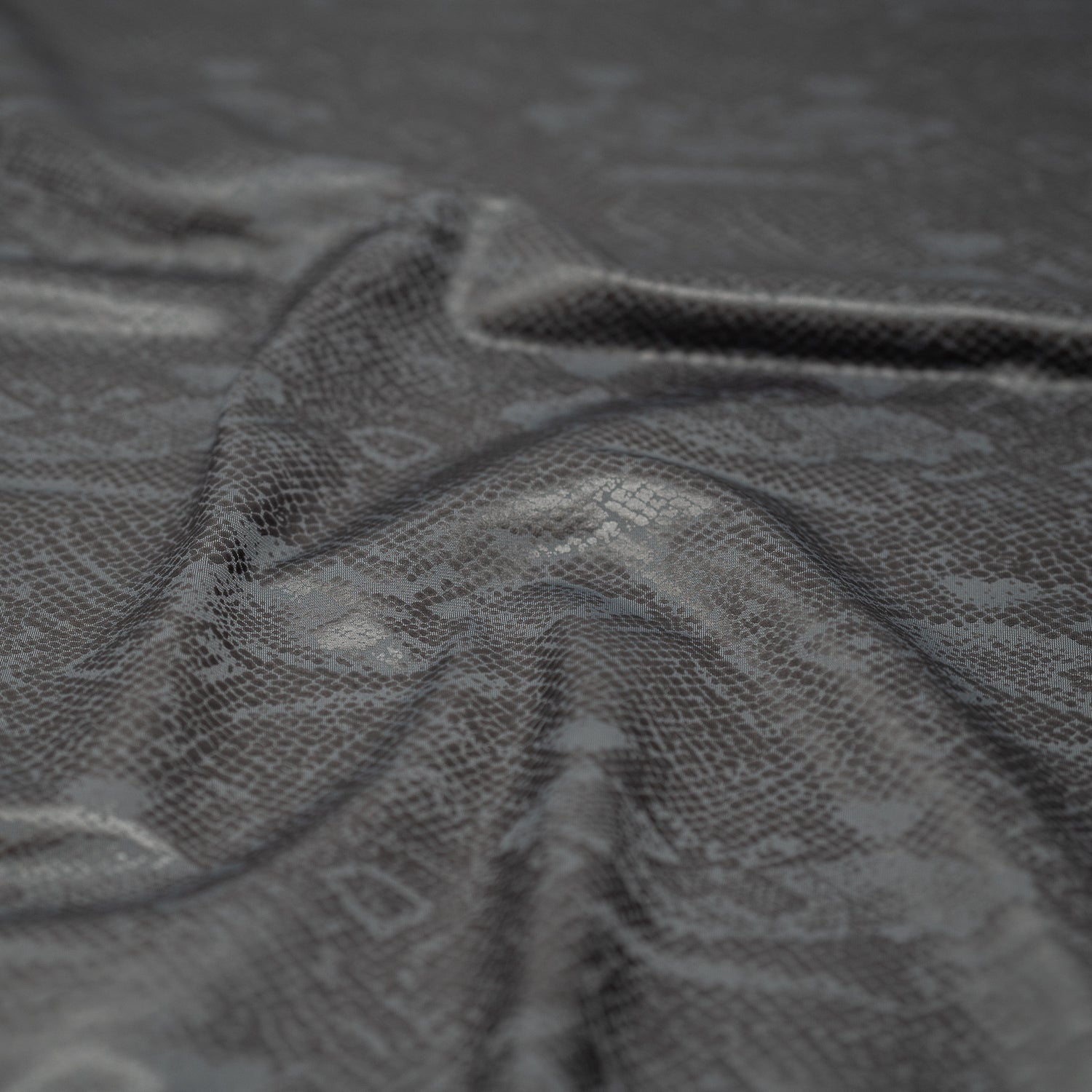 Medusa Snake Skin Foil Printed Spandex Fabric | CDW