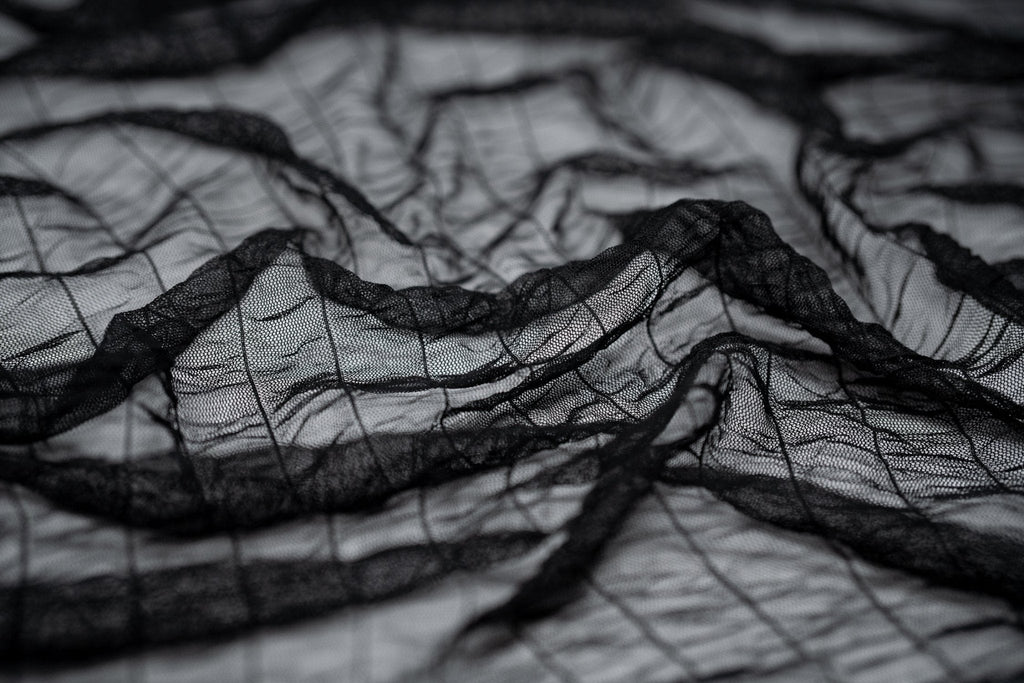 Melody Gathered Stretch Mesh Fabric | CDW