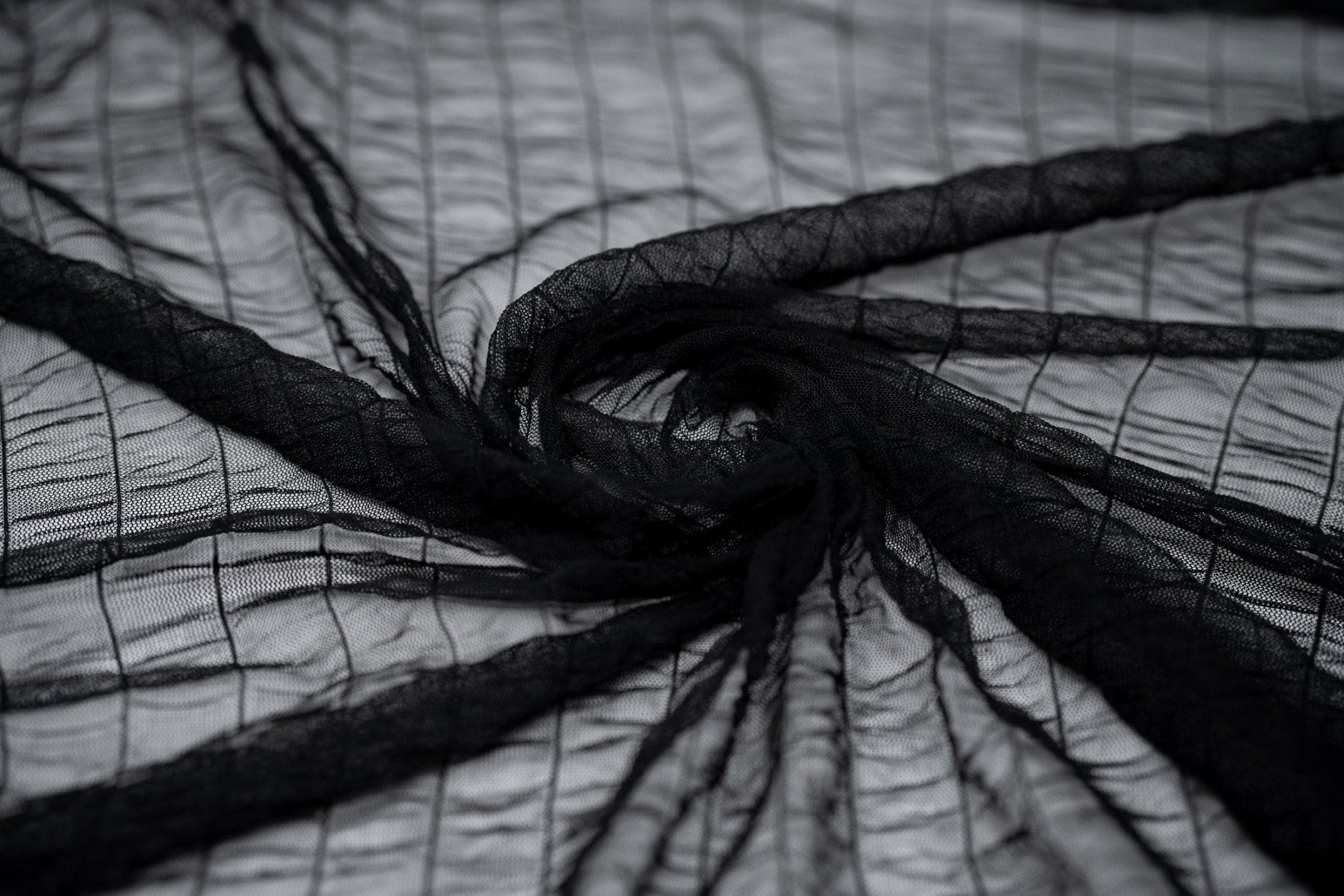 Melody Gathered Stretch Mesh Fabric | CDW