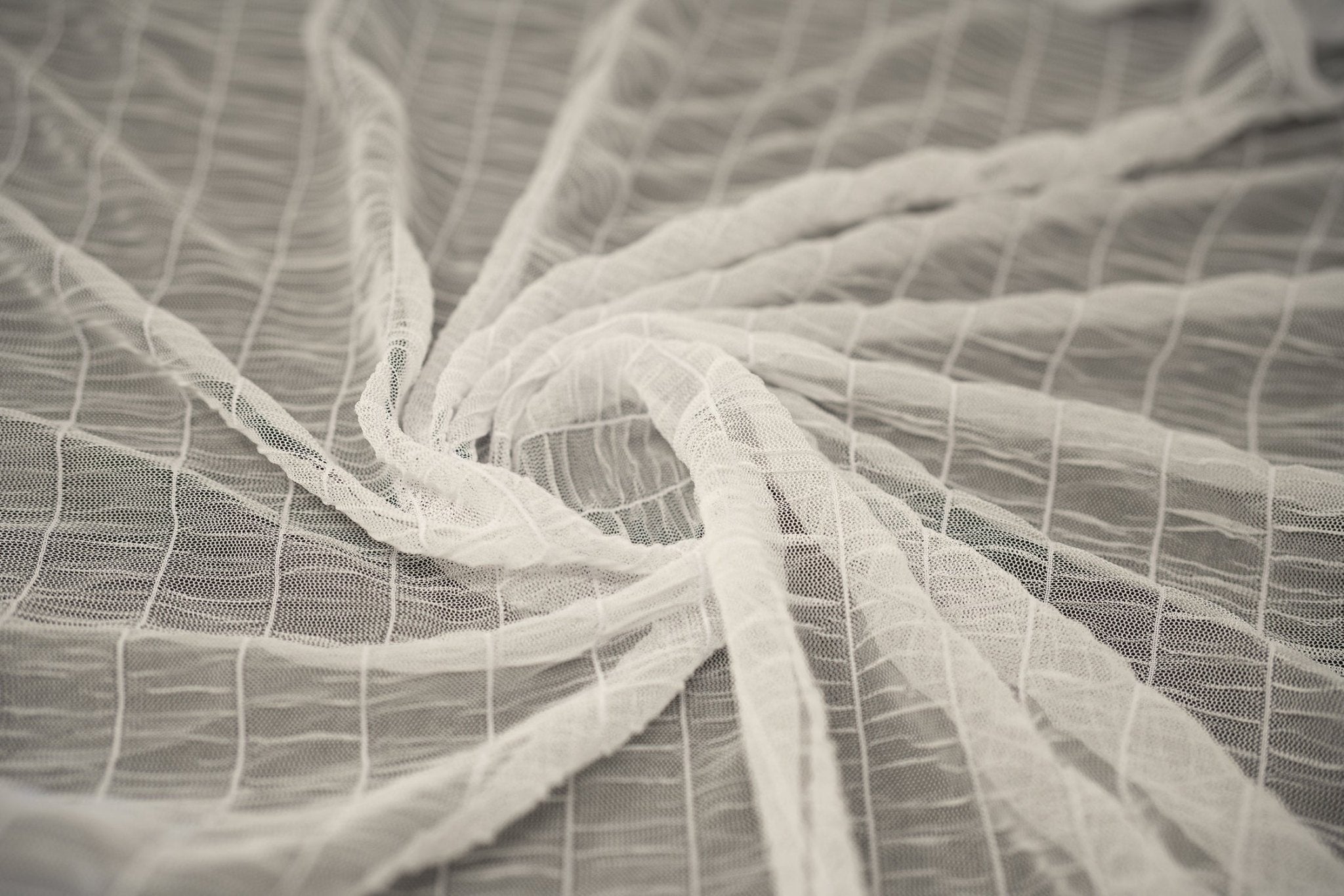 Melody Gathered Stretch Mesh Fabric | CDW