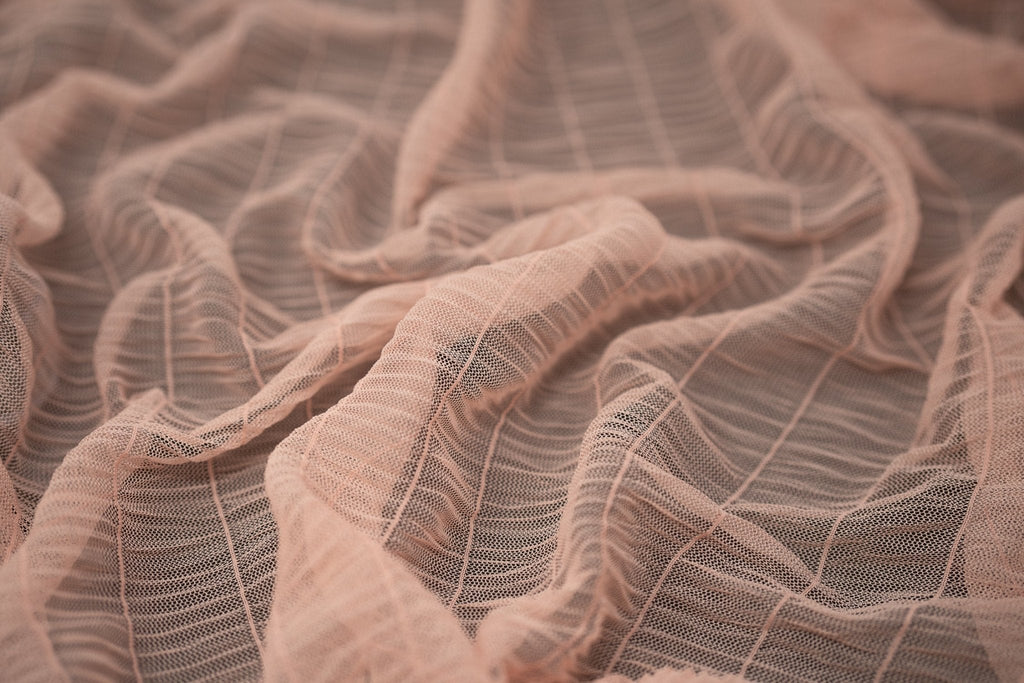 Melody Gathered Stretch Mesh Fabric | CDW