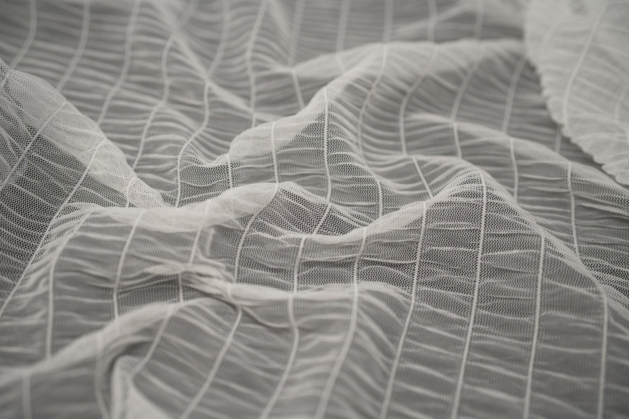 Melody Gathered Stretch Mesh Fabric | CDW