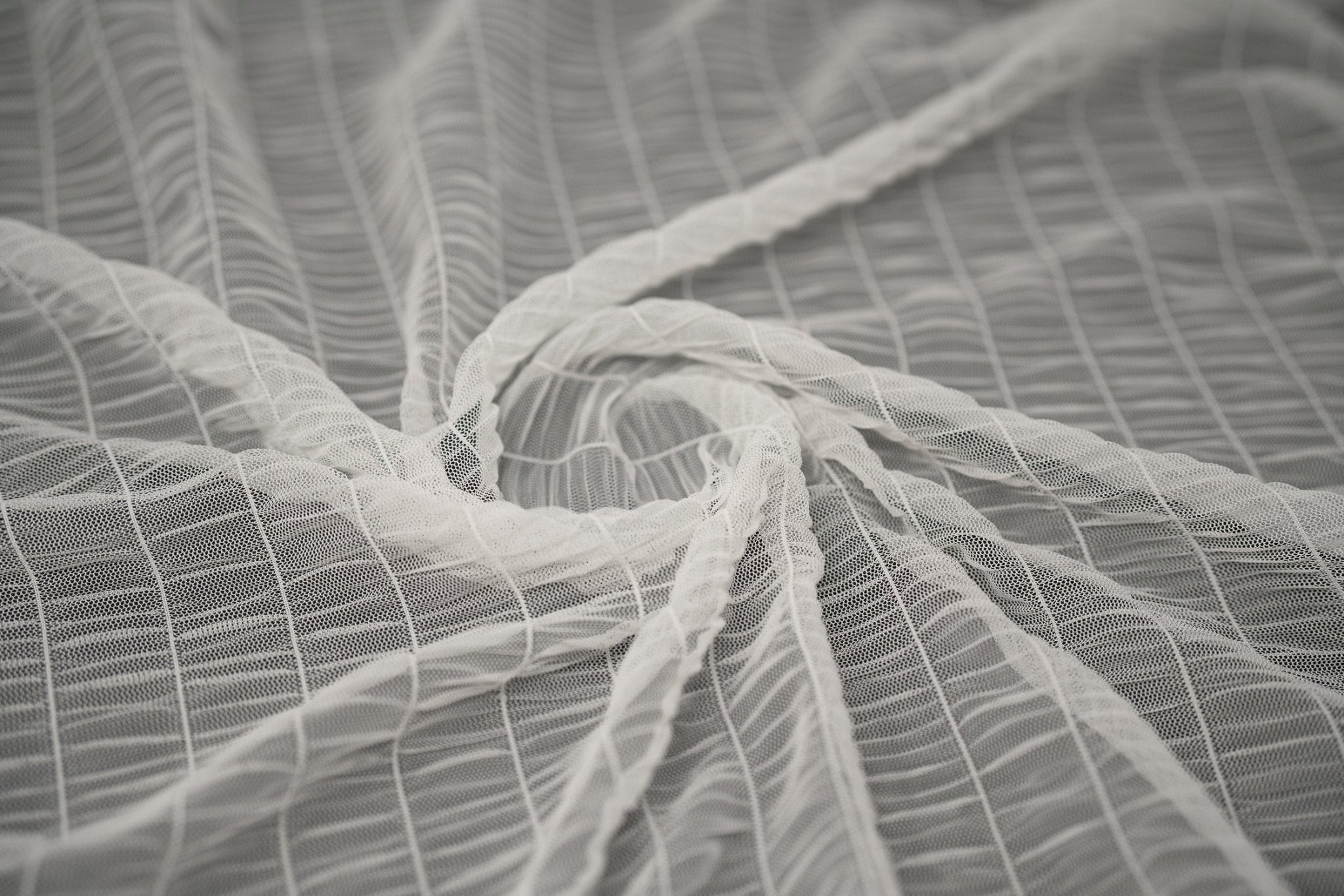 Melody Gathered Stretch Mesh Fabric | CDW