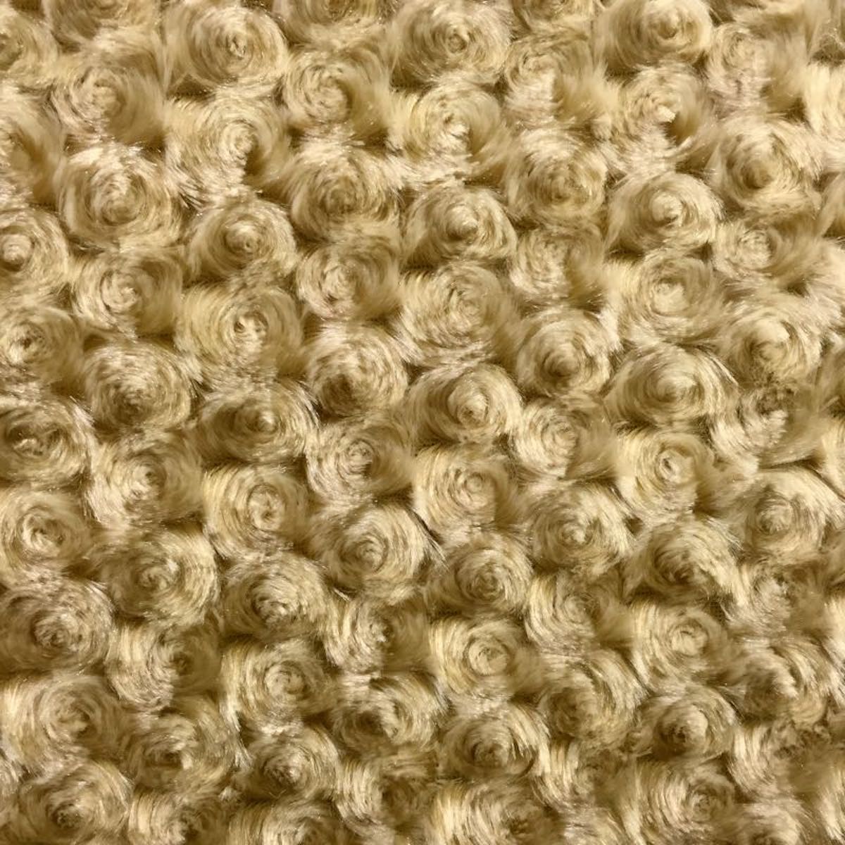 Swirl Rosebud Faux Fur Fabric