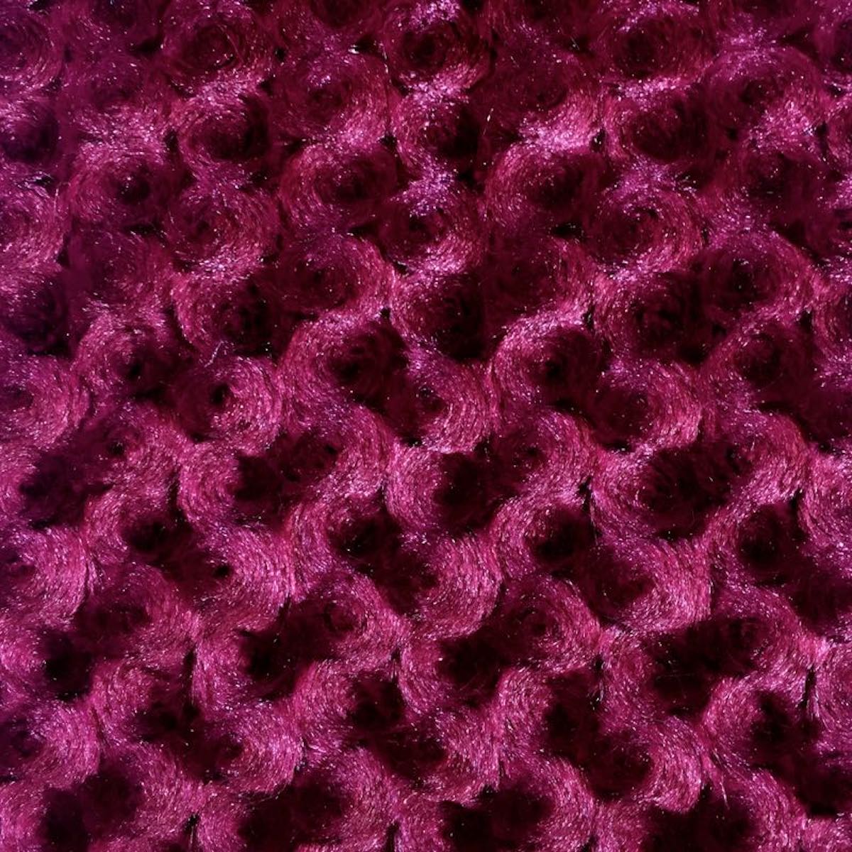 Swirl Rosebud Faux Fur Fabric