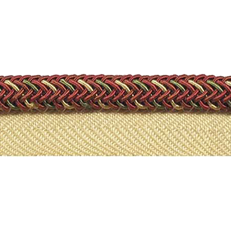 Mulberry Collection - 1/4" Width CORD WITH LIP (25 Yard Roll) - BC-10002-17/61 Wine Red and Mocha