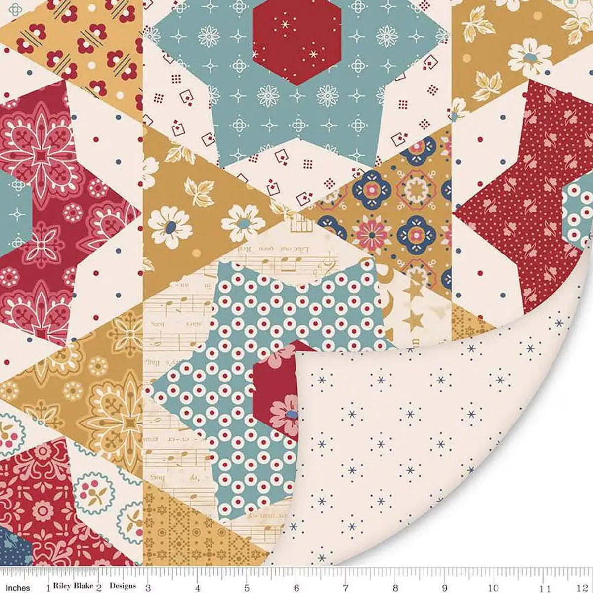 Multi Double Lush Velvet 58/60" Americana Stars