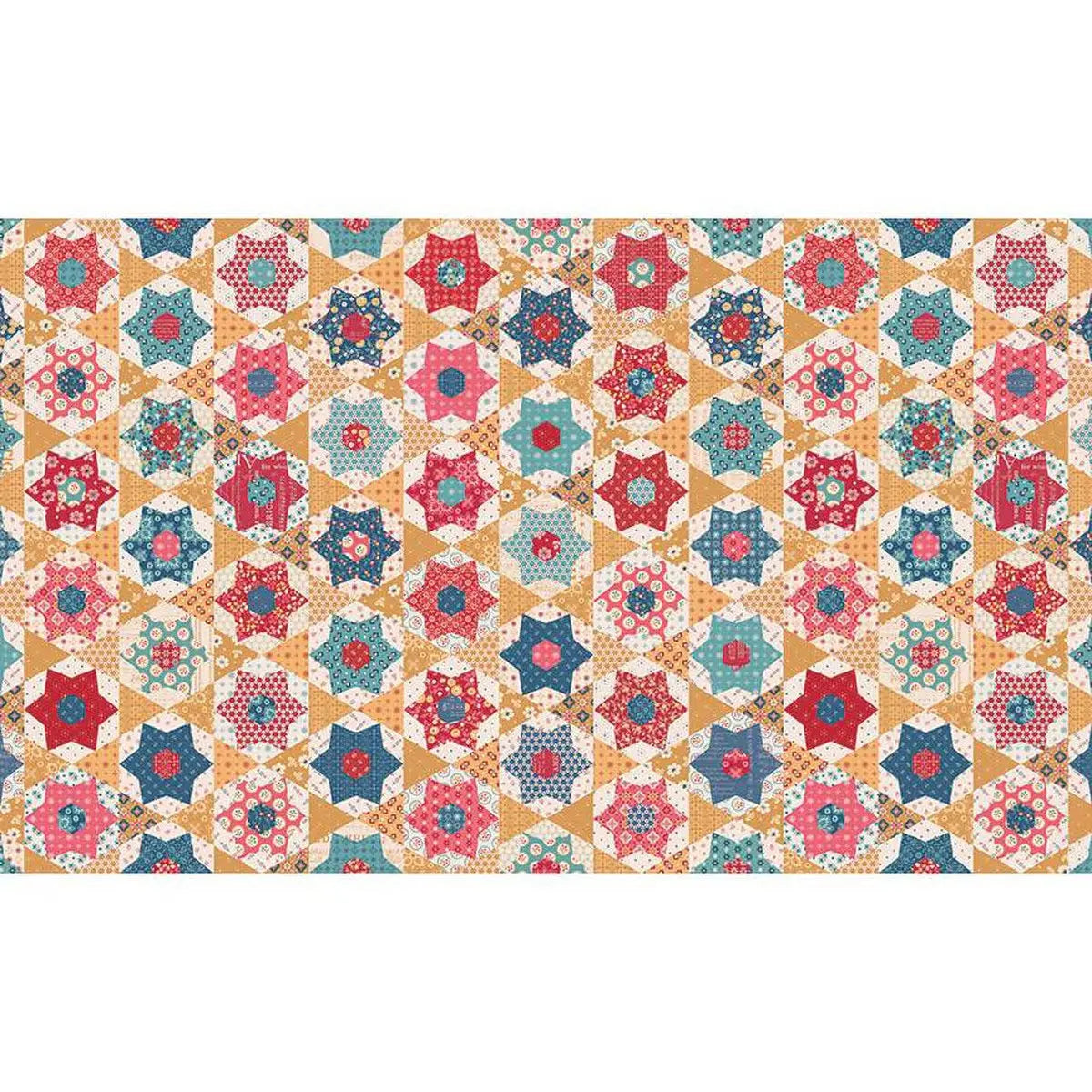 Multi Double Lush Velvet 58/60" Americana Stars