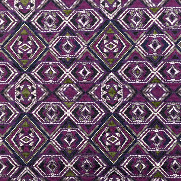 Purple and Green Tribal Printed Spandex | CDW
