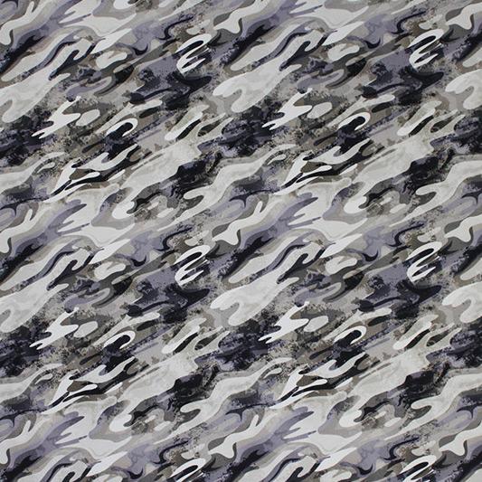 Neutral Gray Camo Printed Spandex | CDW