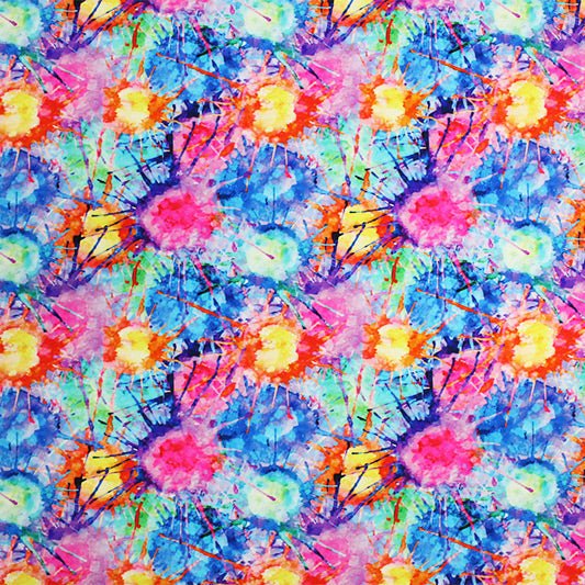 Bright Splatter Paint Printed Spandex | CDW