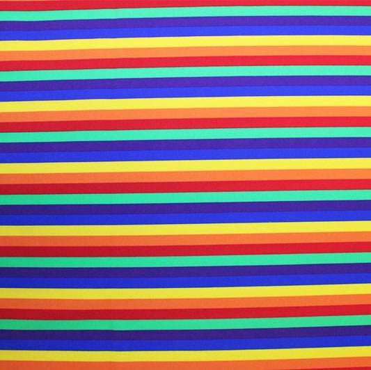 Rainbow Stripes Printed Spandex | CDW