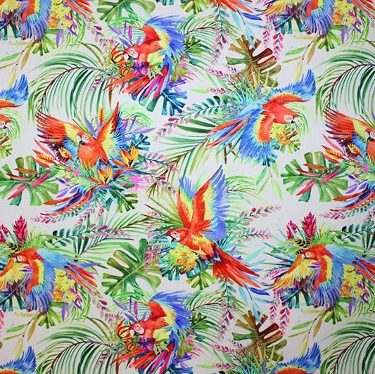 Tropical Parrot Printed Spandex | CDW