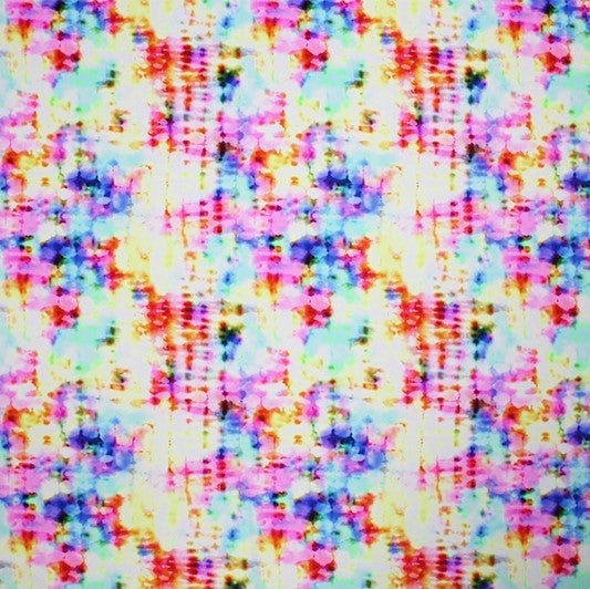 Abstract Rainbow Printed Spandex Fabric | CDW