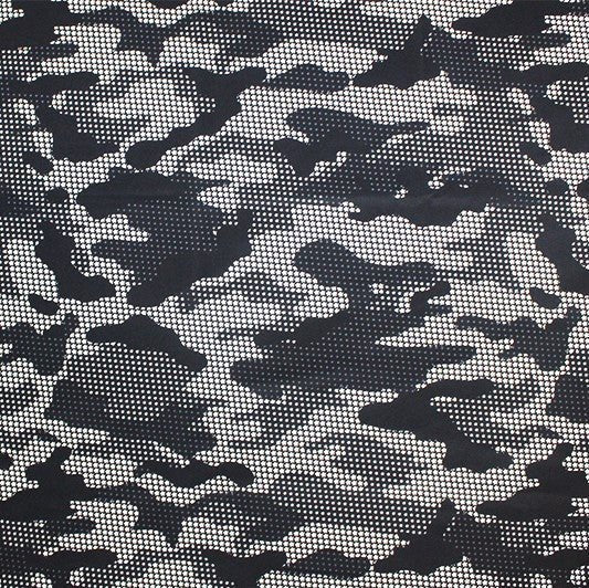 Camo Black Star Printed Spandex | CDW