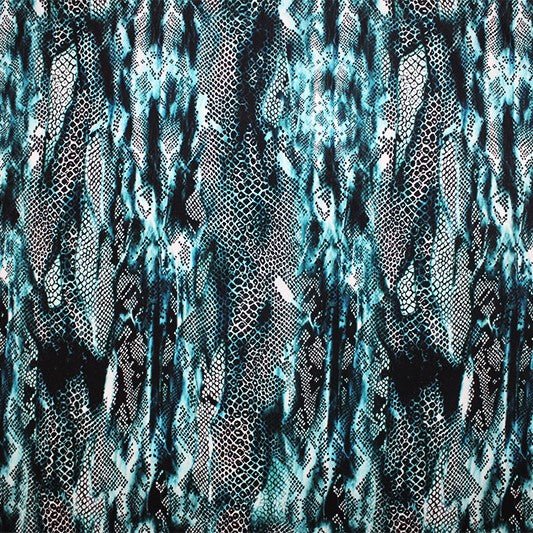 Abstract Blue Skin Printed Spandex Fabric | CDW