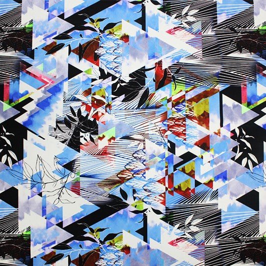 Abstract Views Printed Spandex Fabric | CDW