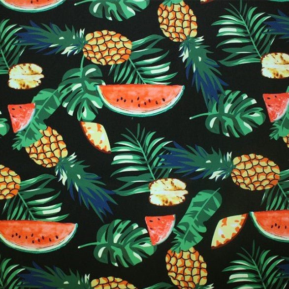 Fruity Leaves Printed Spandex | CDW