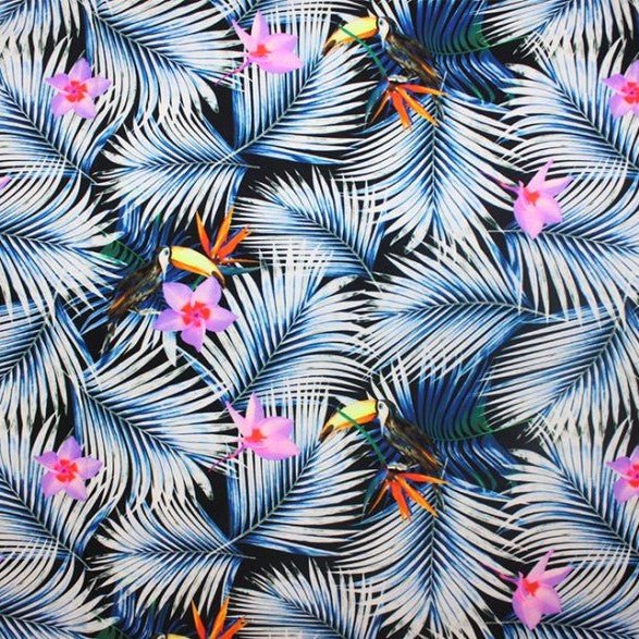 Toucans on Palms Printed Spandex | CDW
