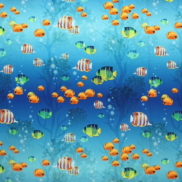 Epic Aquarium Printed Spandex Fabric | CDW