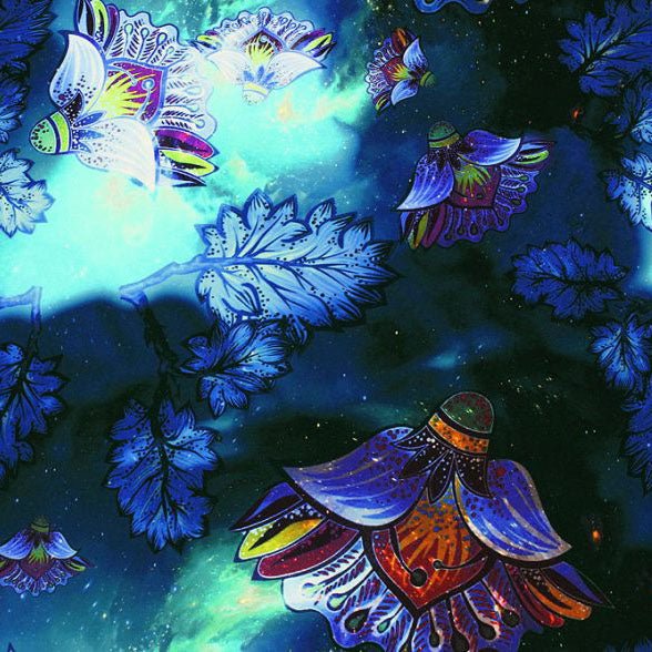 Cosmic Blossoms Printed Spandex | CDW