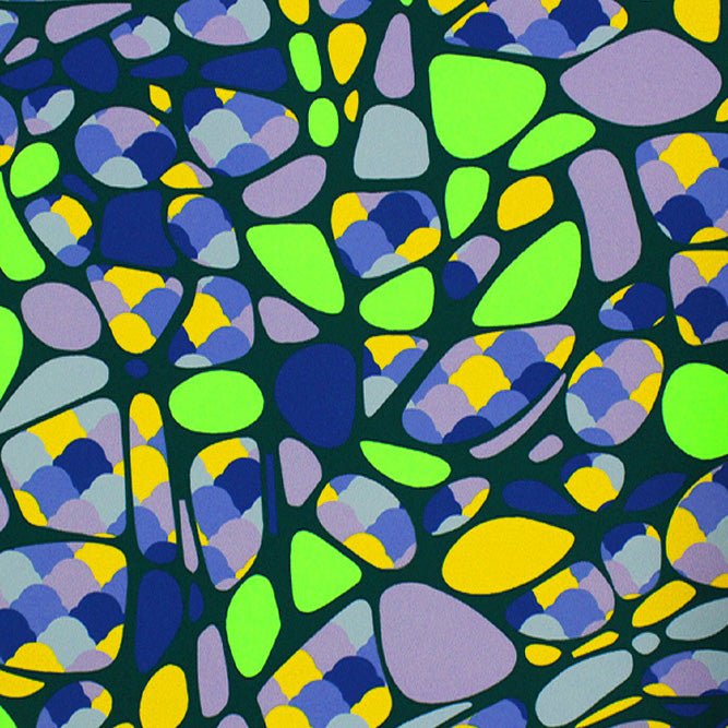 Neon Party Pebbles Printed Spandex Fabric | CDW