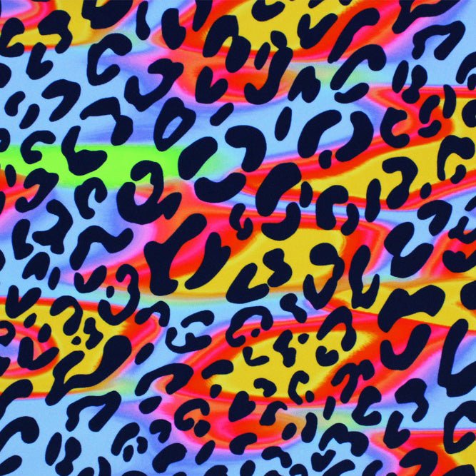 Funky Heatwave Leopard Printed Spandex Fabric | CDW
