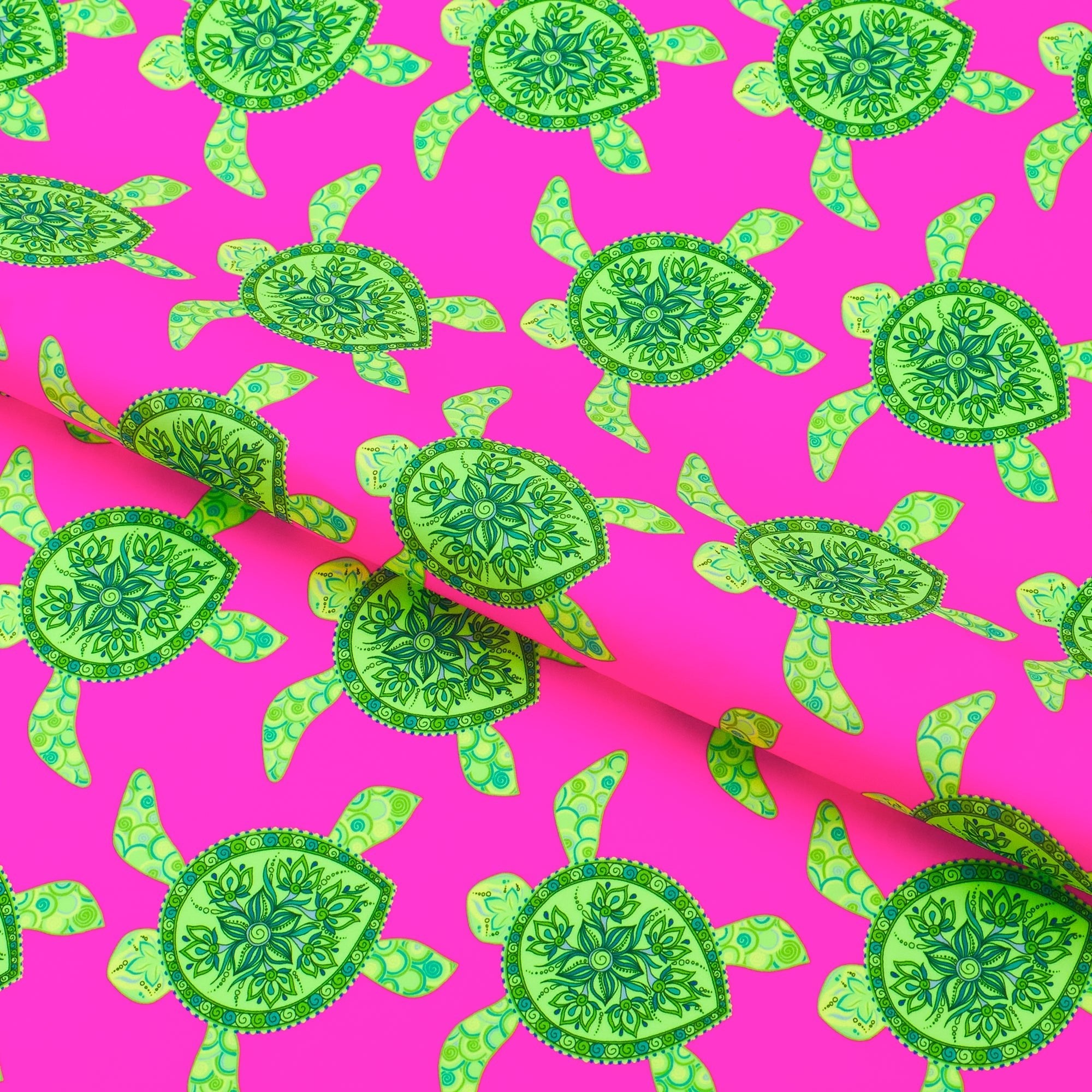 Lucid Aquatic Turtles Printed Spandex Fabric | CDW