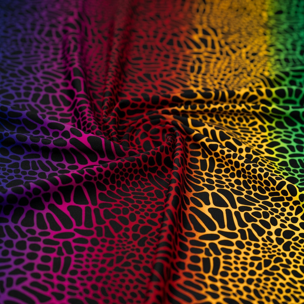 Multicolor Safari Spots Printed Spandex Fabric | CDW