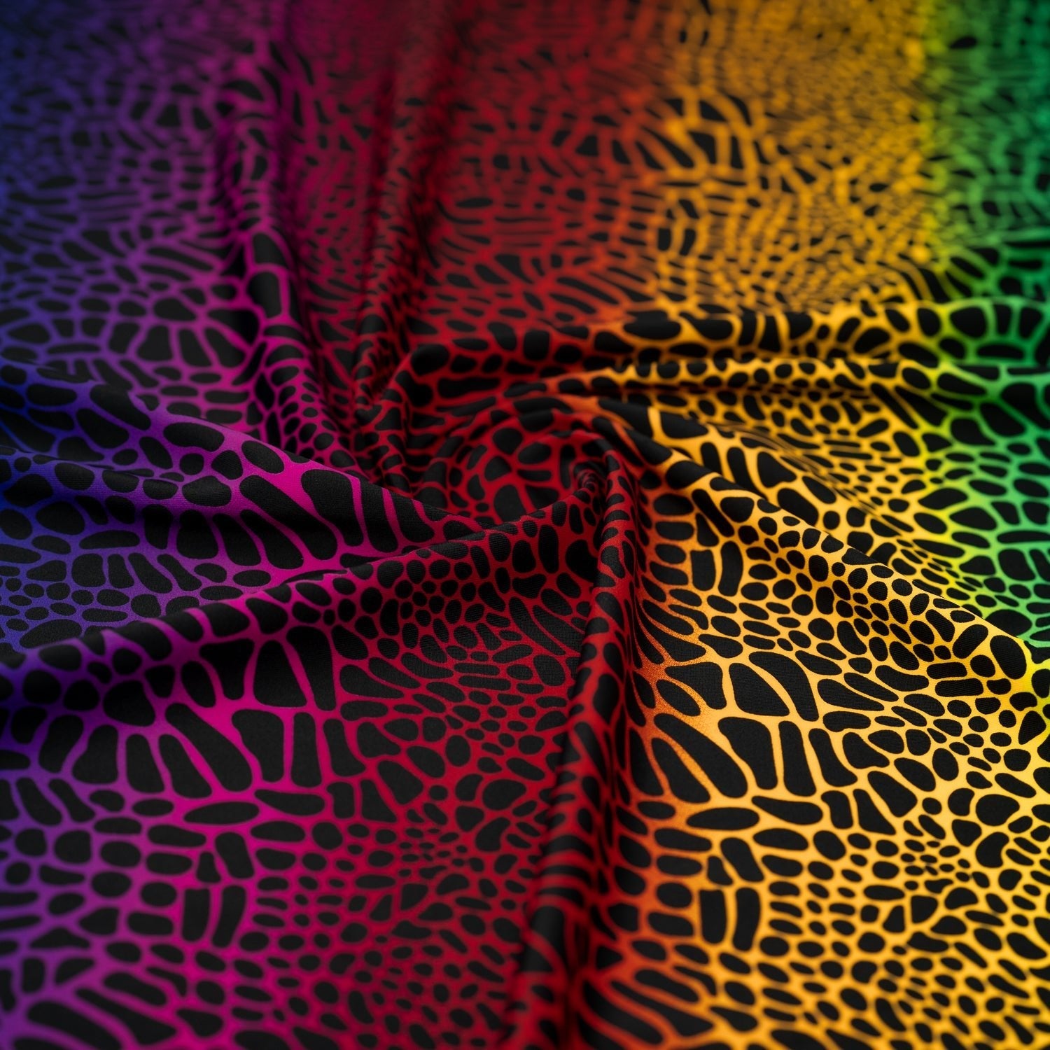 Multicolor Safari Spots Printed Spandex Fabric | CDW