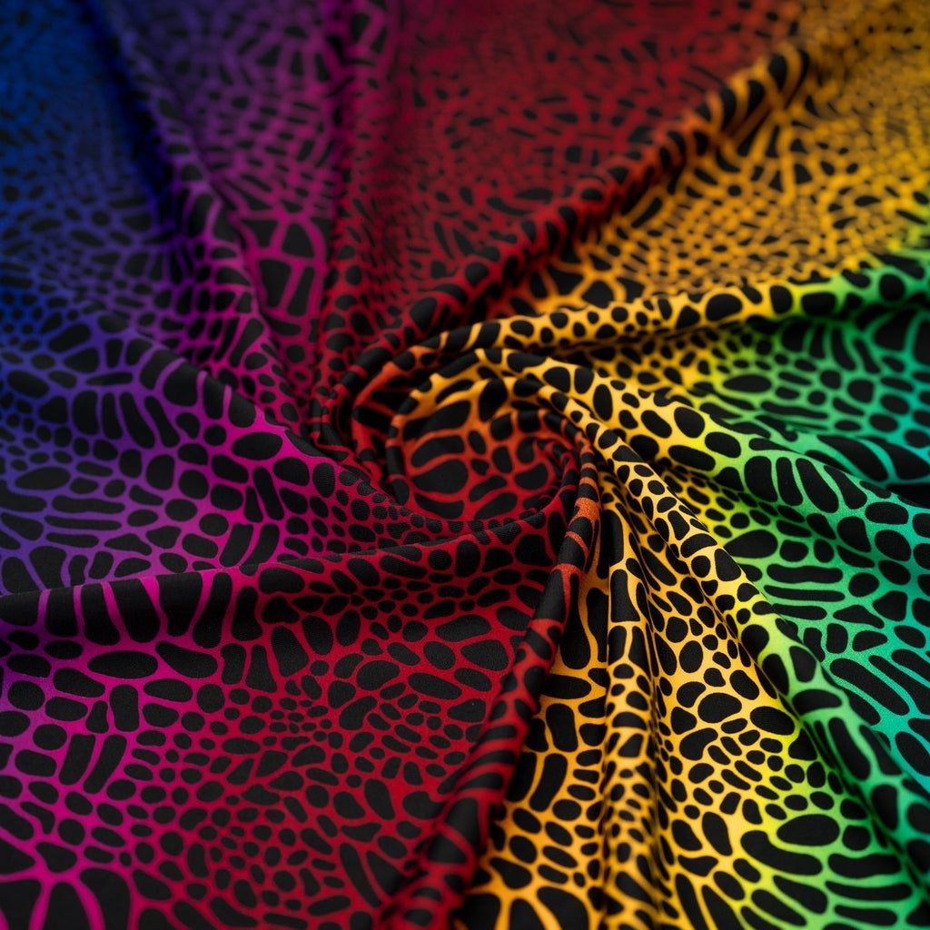 Multicolor Safari Spots Printed Spandex Fabric | CDW