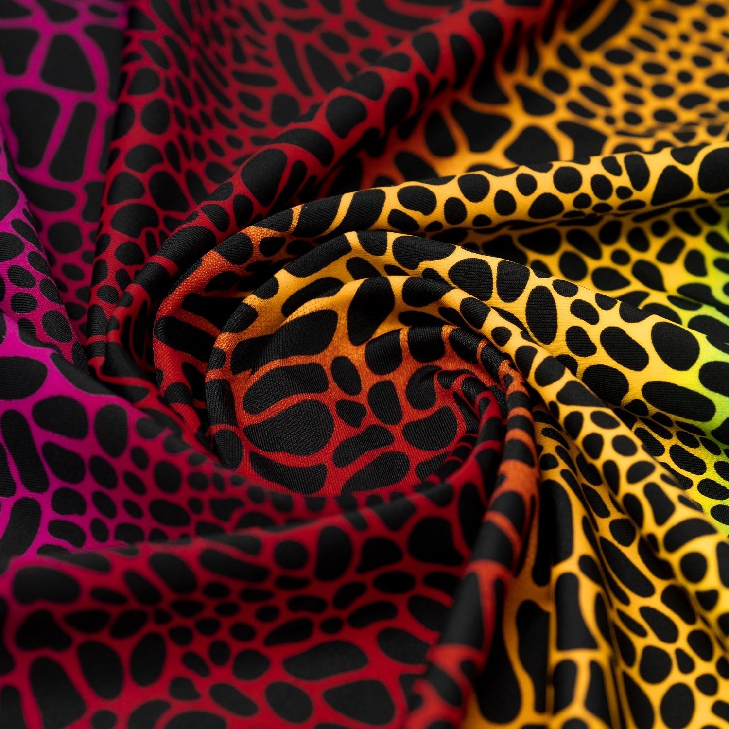 Multicolor Safari Spots Printed Spandex Fabric | CDW