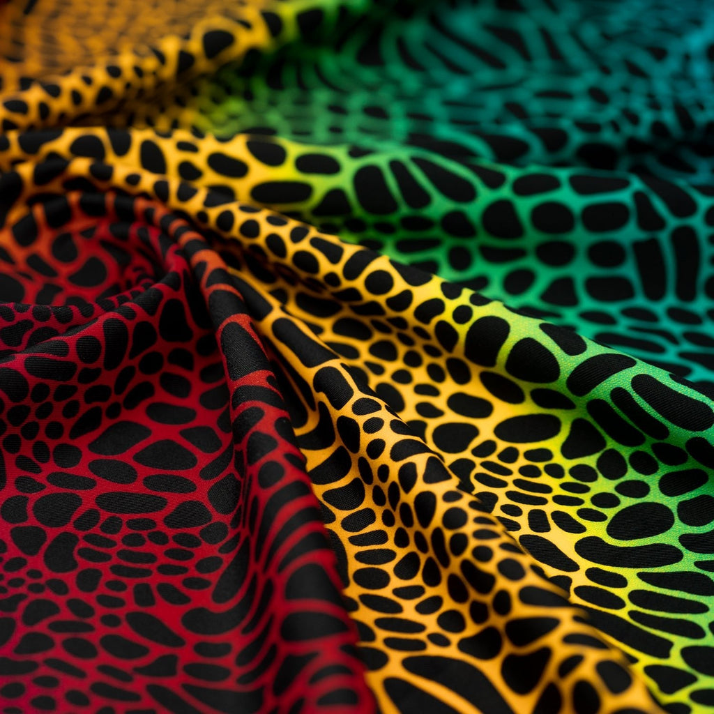 Multicolor Safari Spots Printed Spandex Fabric | CDW