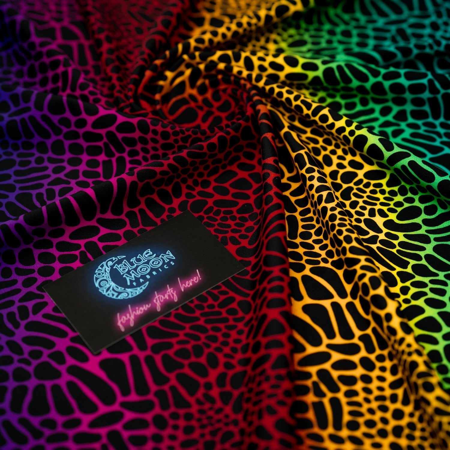 Multicolor Safari Spots Printed Spandex Fabric | CDW