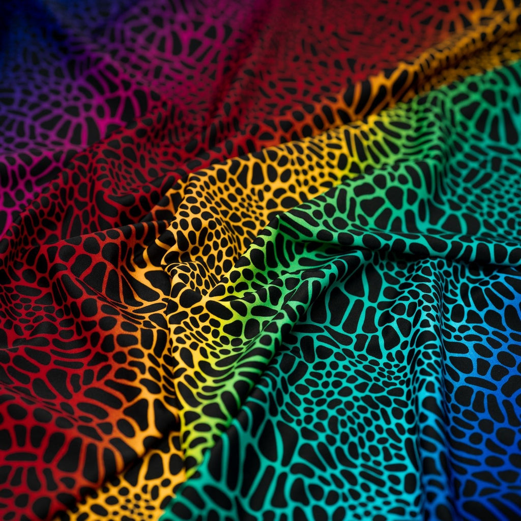 Multicolor Safari Spots Printed Spandex Fabric | CDW