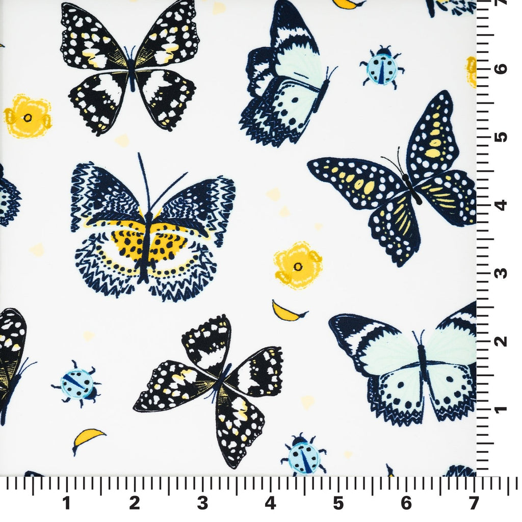 Butterflies and Ladybugs Printed Spandex Fabric | CDW