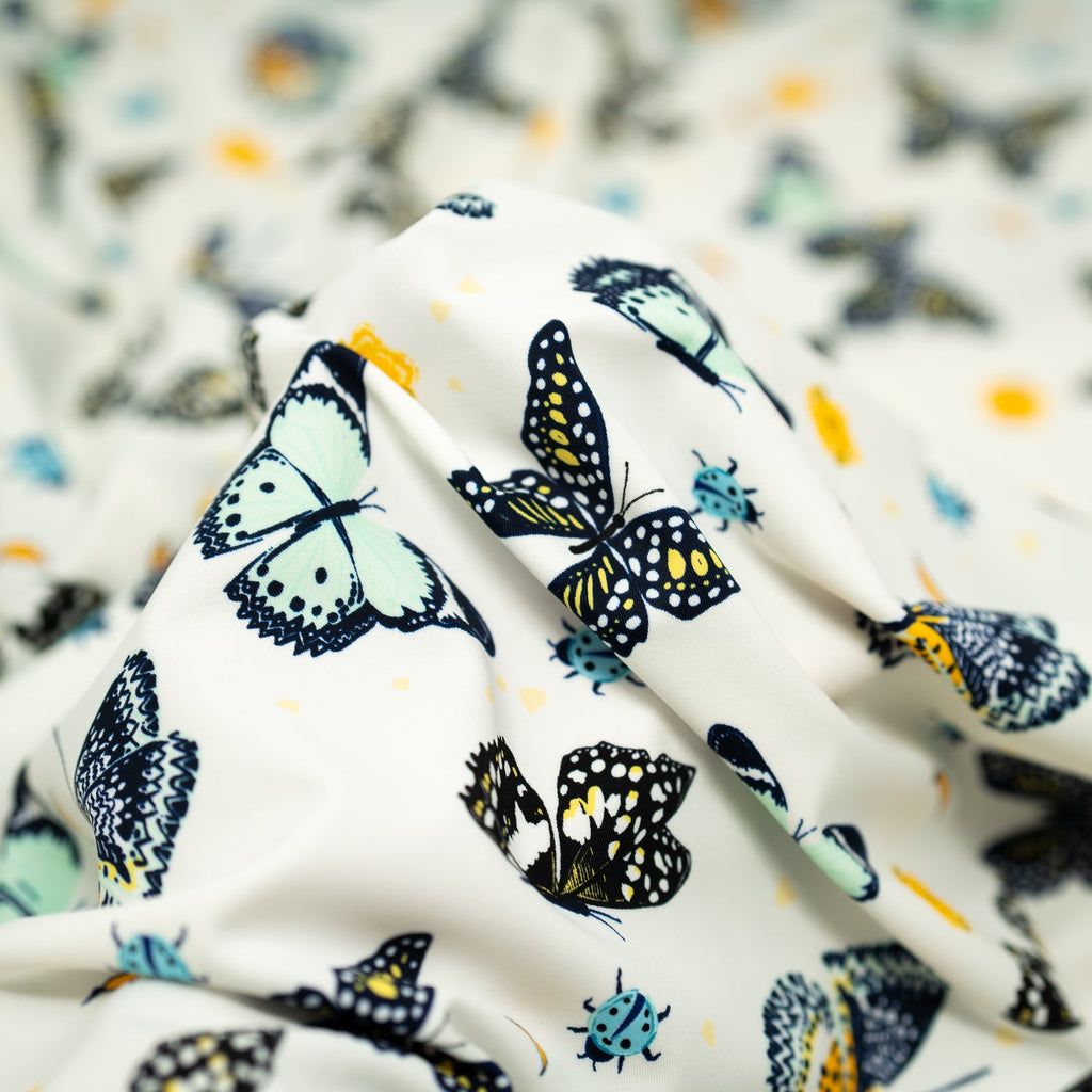 Butterflies and Ladybugs Printed Spandex Fabric | CDW