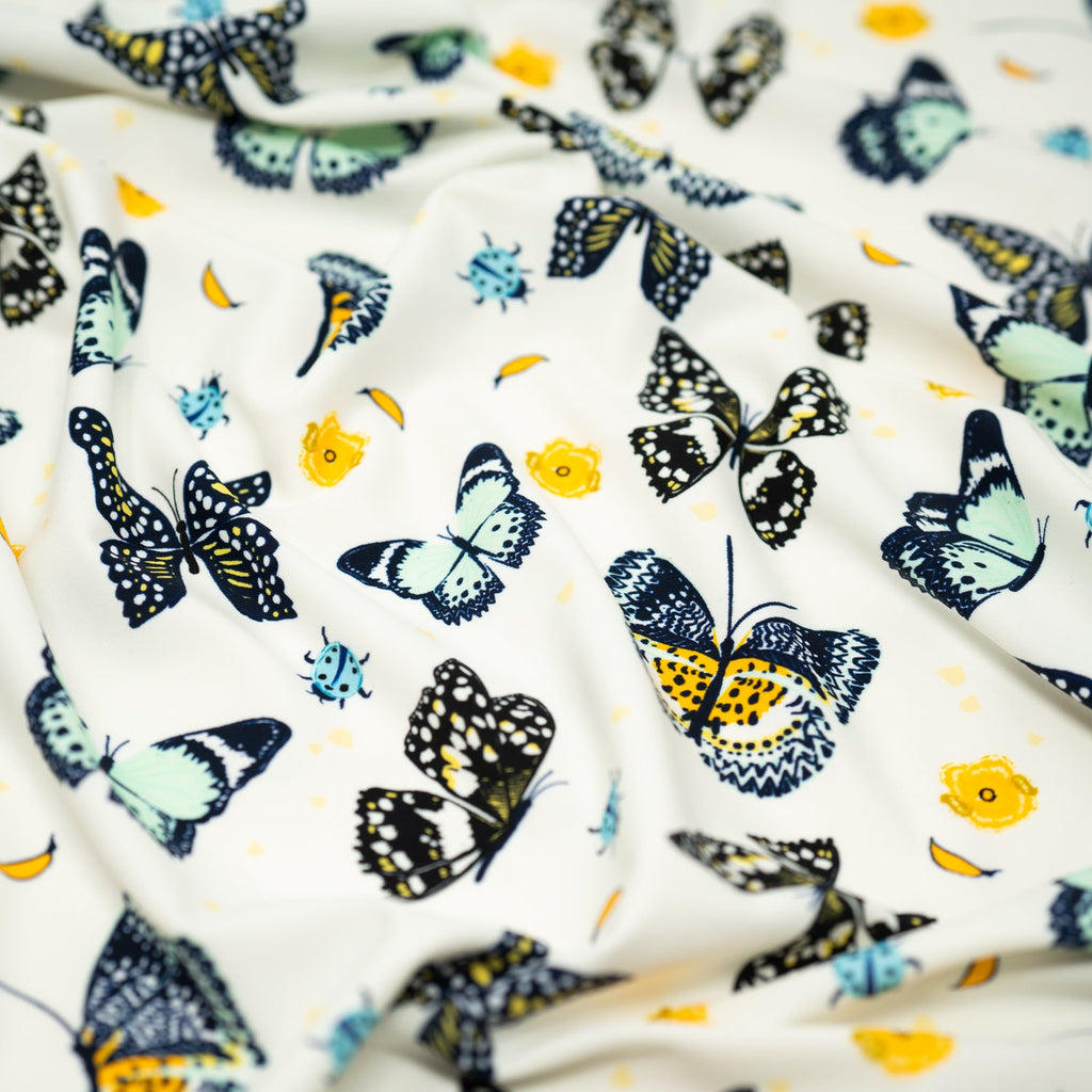 Butterflies and Ladybugs Printed Spandex Fabric | CDW