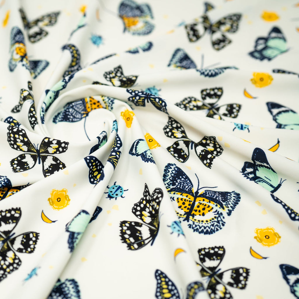 Butterflies and Ladybugs Printed Spandex Fabric | CDW