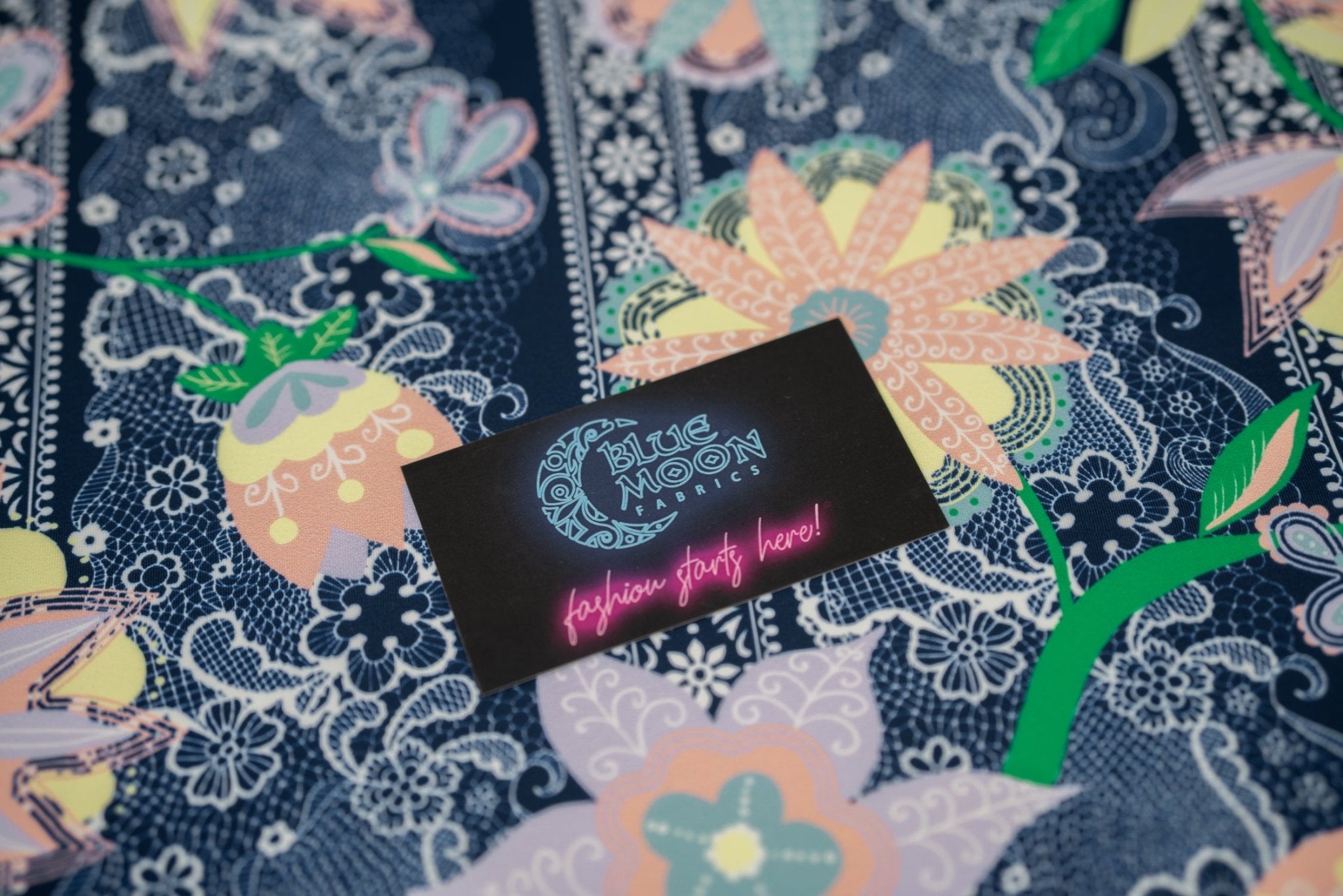 Chantilly Floral Lace Printed Spandex Fabric | CDW