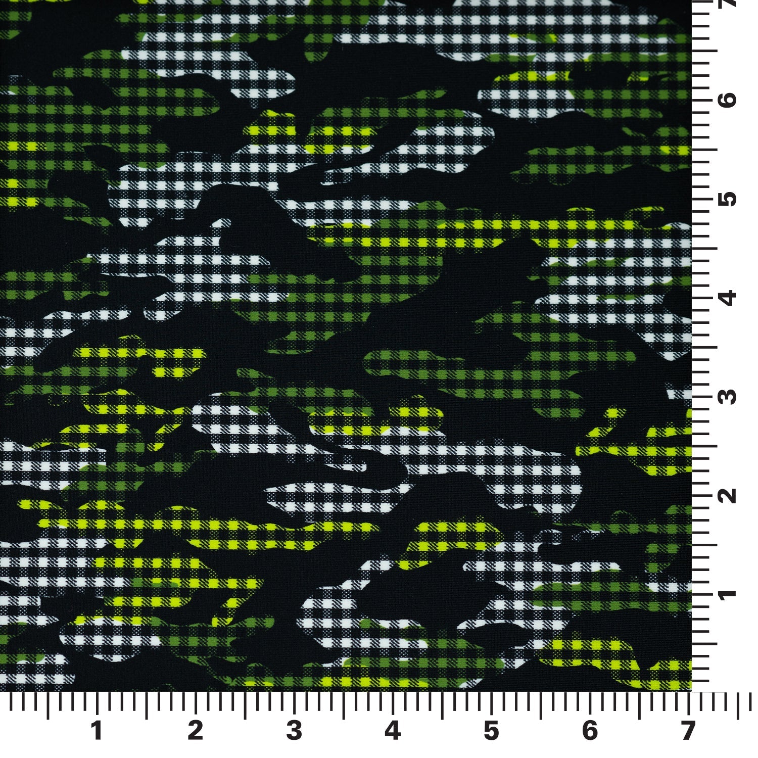 Camouflage Plaid Printed Spandex Fabric | CDW