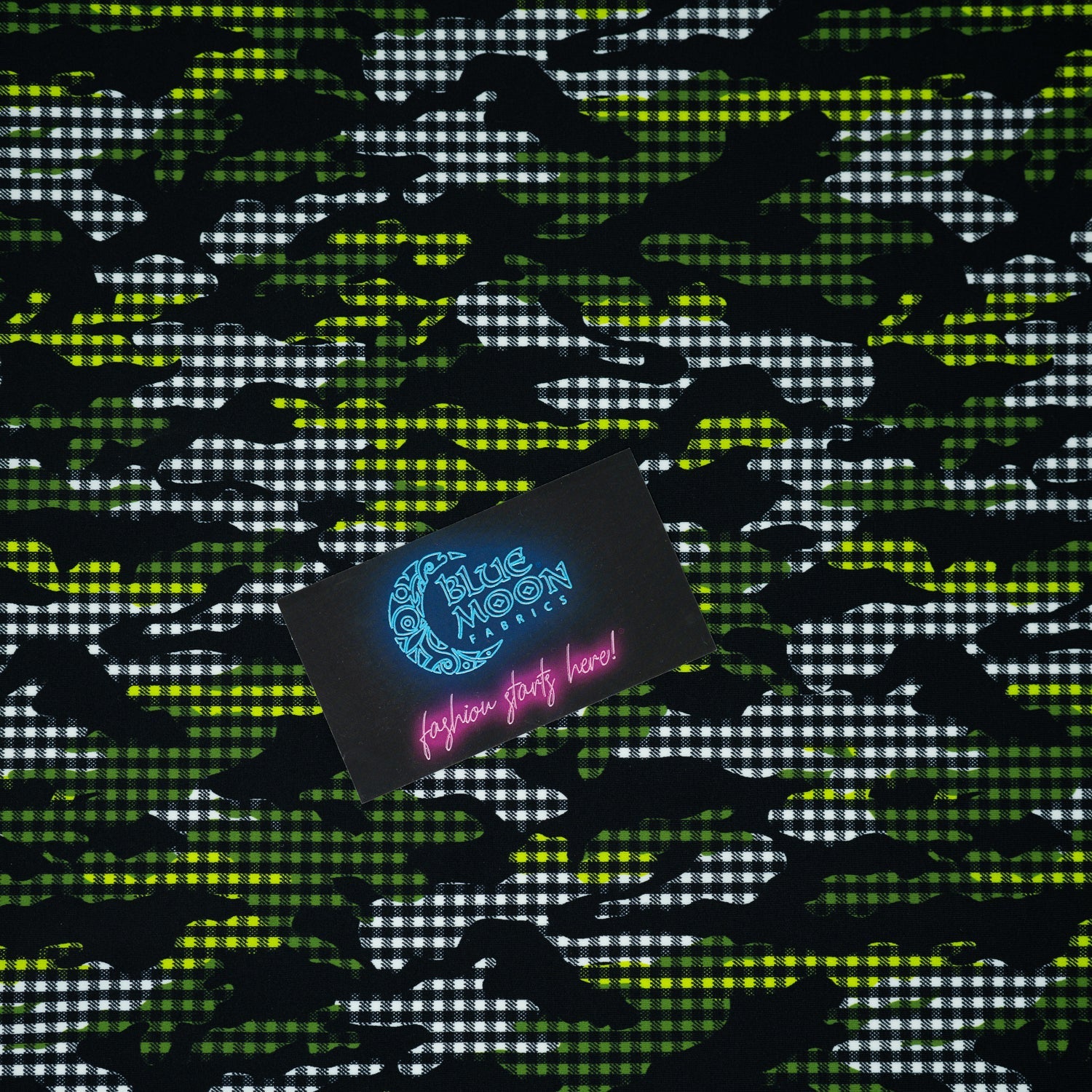 Camouflage Plaid Printed Spandex Fabric | CDW