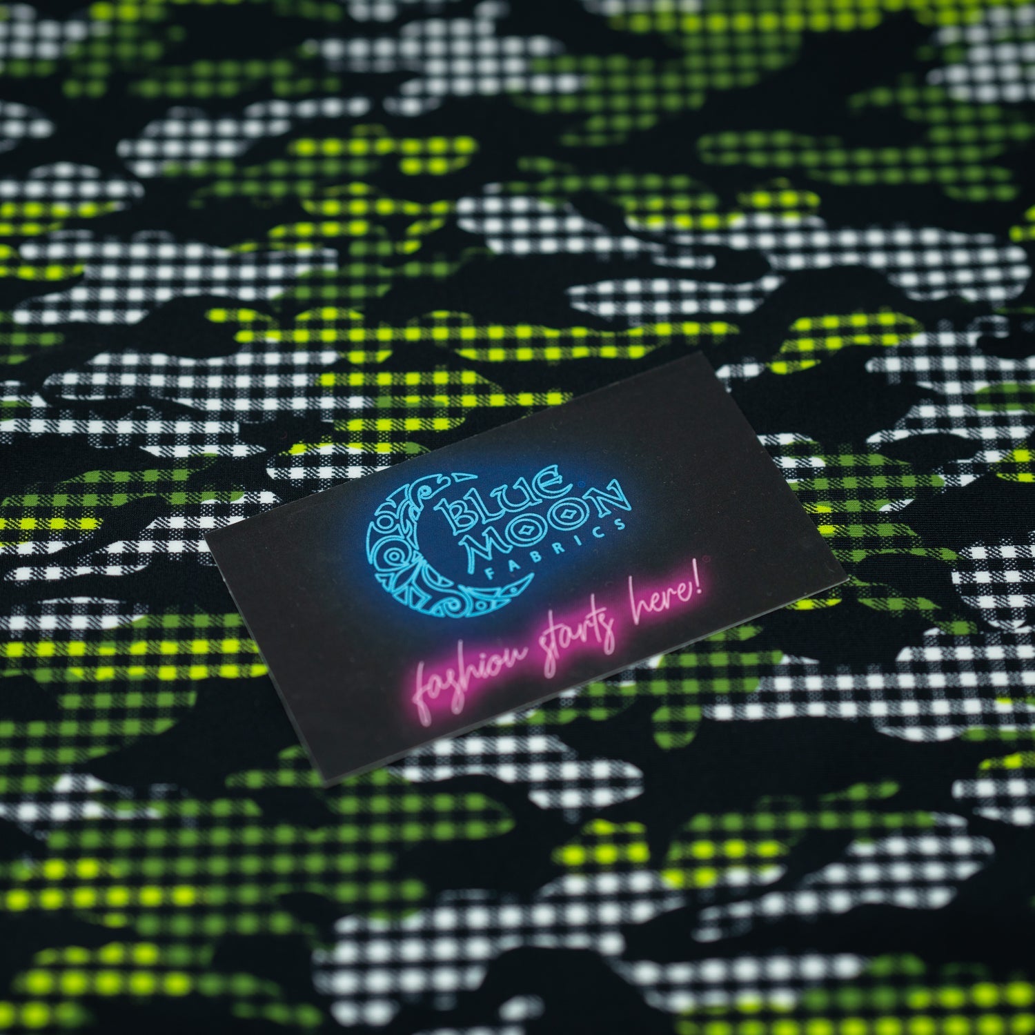 Camouflage Plaid Printed Spandex Fabric | CDW