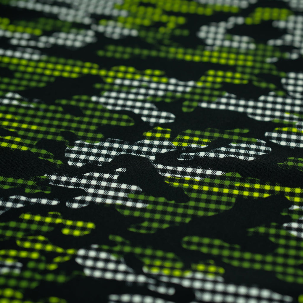 Camouflage Plaid Printed Spandex Fabric | CDW