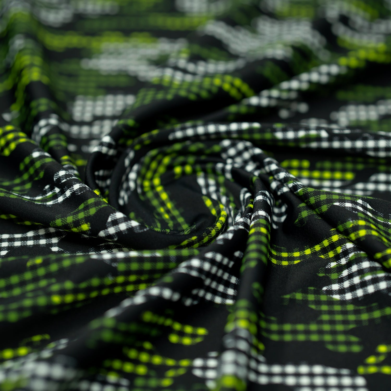 Camouflage Plaid Printed Spandex Fabric | CDW